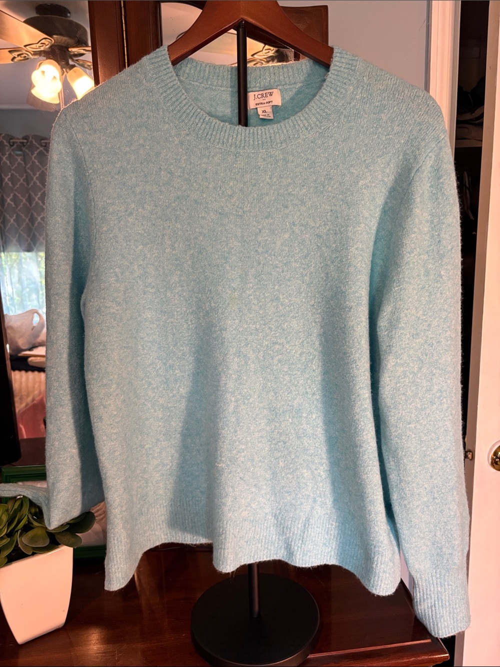 J. Crew Women's Blue Crewneck Sweater- extra soft.